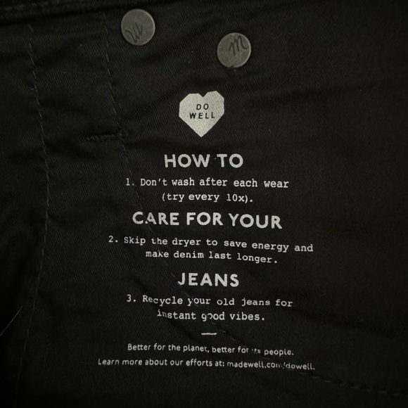 NWT Madewell The Perfect Vintage Flare Jean in Black / Sherborn Wash Size 26 - Picture 12 of 13